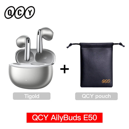 QCY AilyBuds E50 Wireless Earbuds with Bluetooth 6.0, Spatial Sound, 11mm Drivers, In-Ear Detection, HT11 Bass Boost, and 40H Playtime - ShopHub