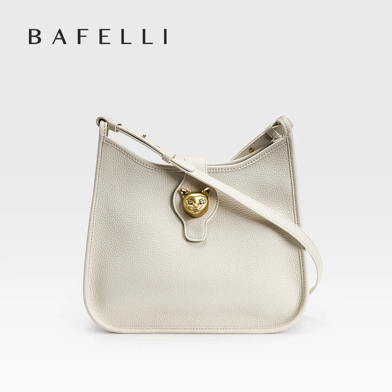 BAFELLI Natural Cattle Leather Bucket Bag