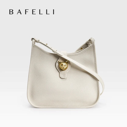 BAFELLI Natural Cattle Leather Bucket Bag