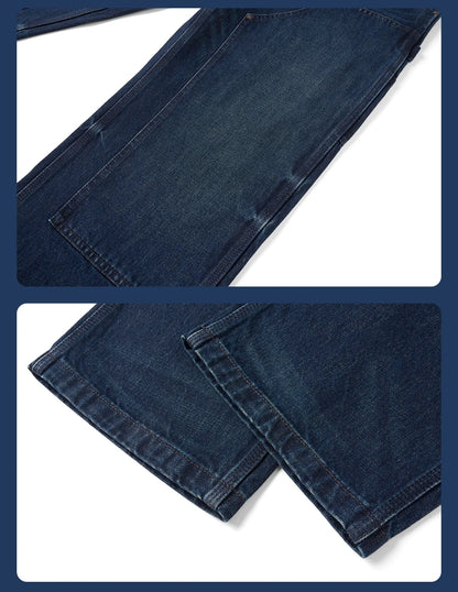 SIMWOOD High Standard 2026 Autumn Winter New 13.5oz Heavyweight Vintage Wash Carpenter Jeans Men Cargo Denim Pants