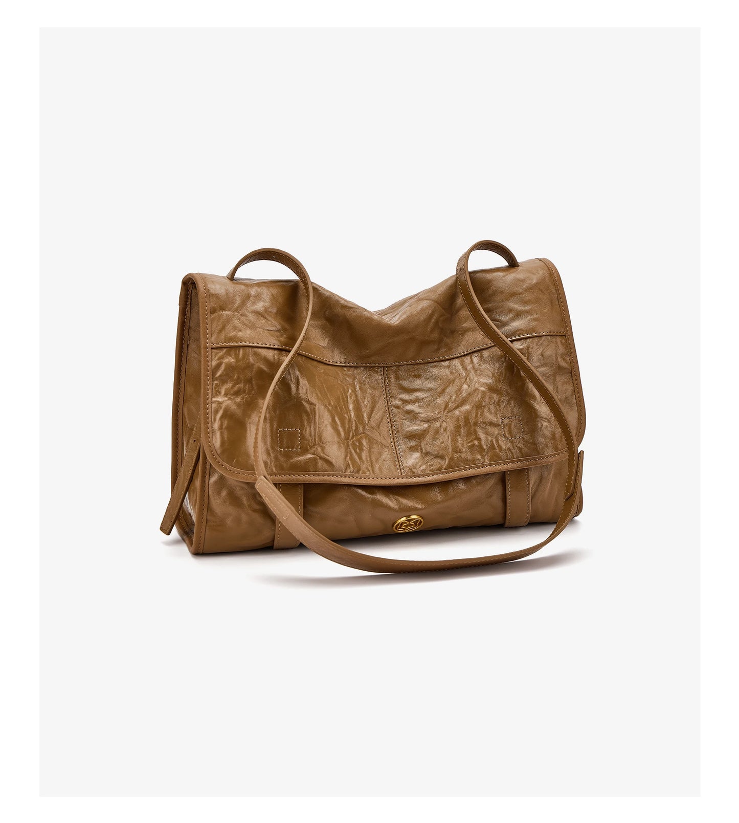 FOXER Wrinkled Genuine Leather Women's Crossbody Bag