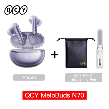 QCY MeloBuds N70 Wireless Earphones with Hybrid Adaptive ANC, Hi-Res Sound, and 50Hrs Battery Life