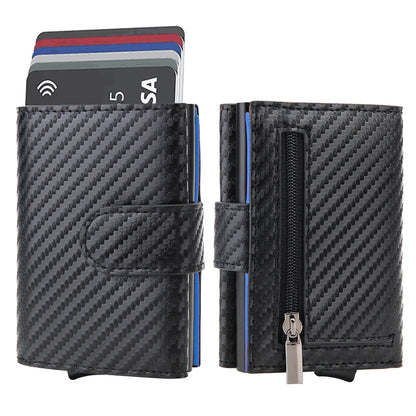 Rfid Genuine Leather Men Wallets Fashion Card Holder Trifold Wallet Money Bags Smart Slim Thin Coin Pocket Wallet Purse