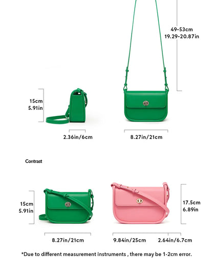 BAFELLI Leather Saddle Bag — Genuine Cow Leather Shoulder & Crossbody