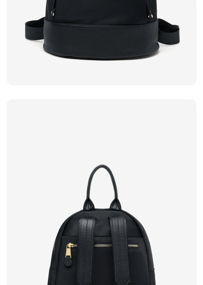 New Oxford &Leather Female Aesthetic Backpack School Bags Luxury Designer for Girls Women Backpacks Travel Light Weight - SC1708