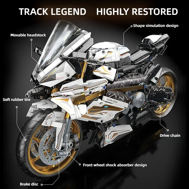TOYLINX 1:5 Alloy Motorcycle Model With 2045 Pieces - ShopHub