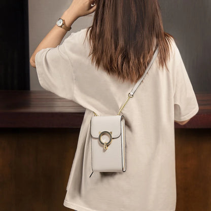 FOXER Split Leather Crossbody Bag