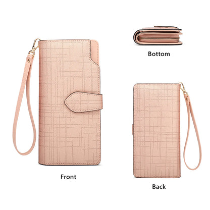 FOXER Women's Cowhide Leather Long Bifold Wallet
