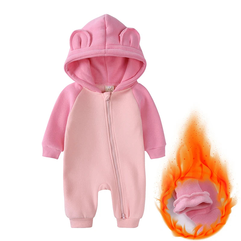 Kids Tales Little Bear Cotton-Blend Zip Baby Romper