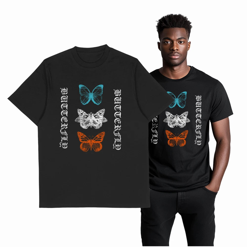 COOLMIND X0119 Wings of Joy Butterfly Cotton Tee