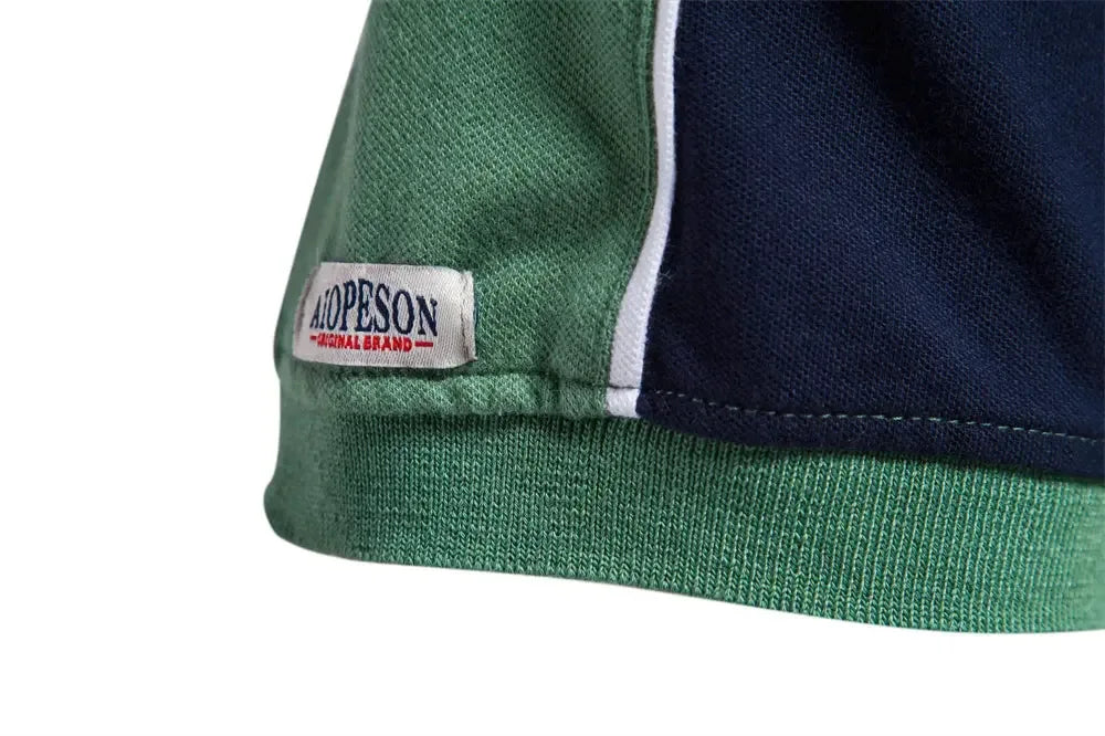 Summer Patchwork Polo Shirts - ShopHub