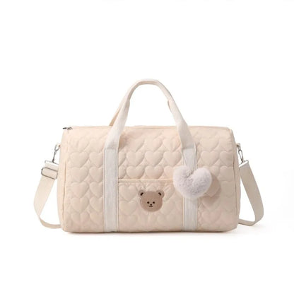 Large Capacity Mommy Bag Travel Tote Bag for Women Baby Diaper Bag Floral Print Multifunctional Crossbody Bag