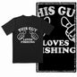 COOLMIND Z1018 Funny Fishing Graphic Cotton Tee