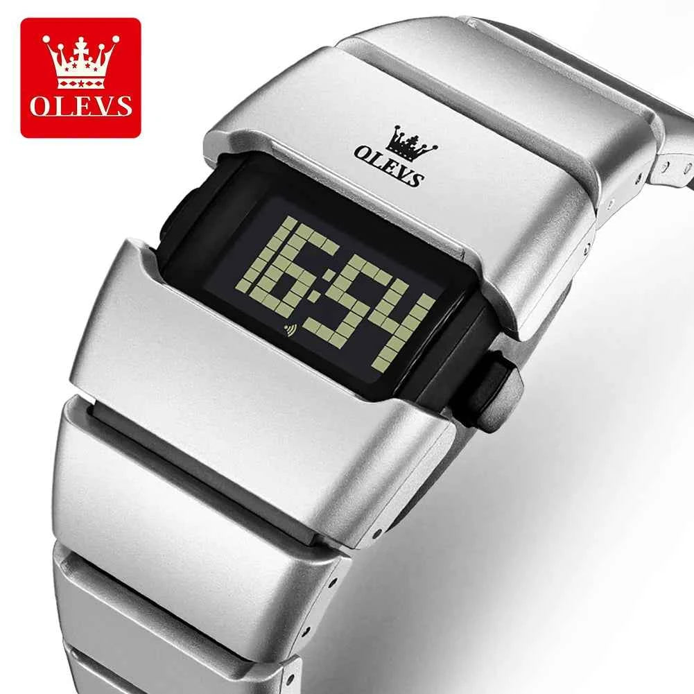 OLEVS 1112 Digital Watch - Stylish Classic Original Electronic Movement with LED Night Light, Alarm Clock, and Stopwatch Functions
