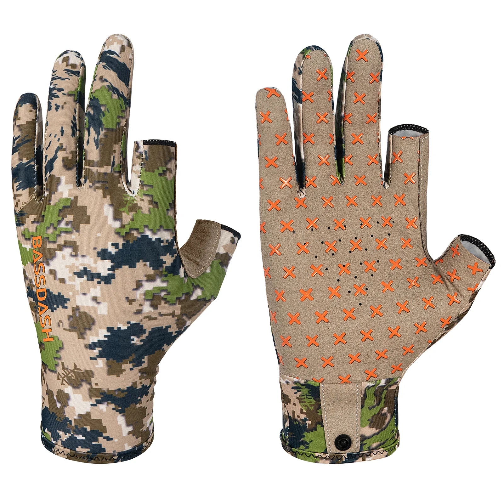 BASSDASH Unisex Fingerless Camo Hunting Gloves ShopHub