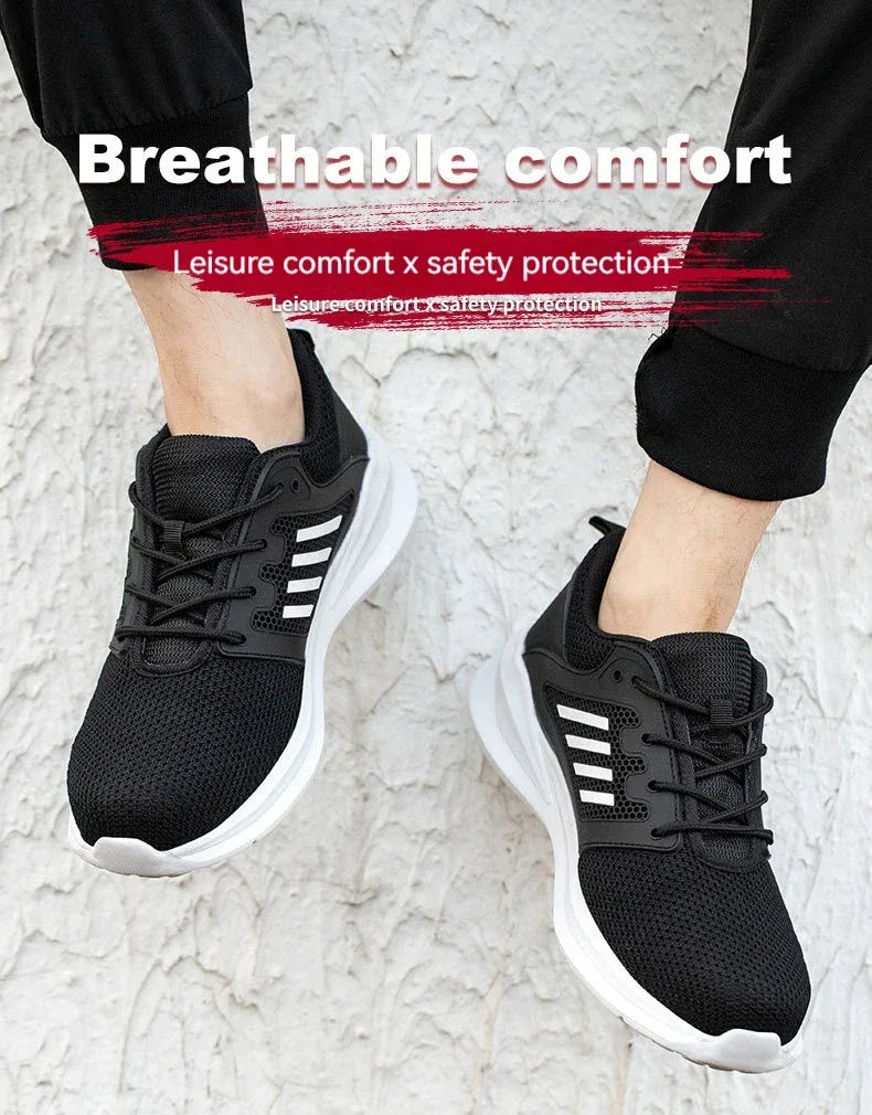Unisex Durable Safety Work Shoes With Steel Toes & Anti-puncture Features - ShopHub