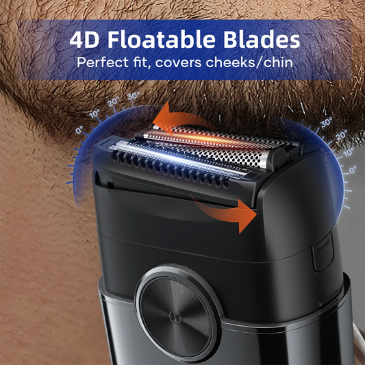 KENSEN S26 electric shaver with hair crimpers attachment, compact design, and ergonomic handle for easy styling and grooming.