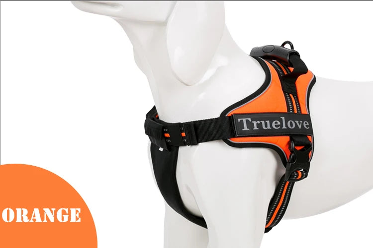 Truelove Dog Harness No-Pull Reflective Stitching Ensure Two Ways Using Explosion-proof Outdoor Adventure Big Dog Puppy TLH5753
