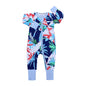 Kids Tales Little Bloom Cotton-Blend Double-Zip Romper