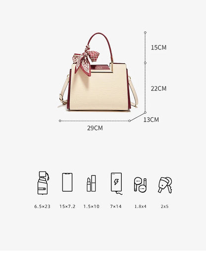 FOXER Luxury Leather Handbag — Premium Cowhide Craftsmanship
