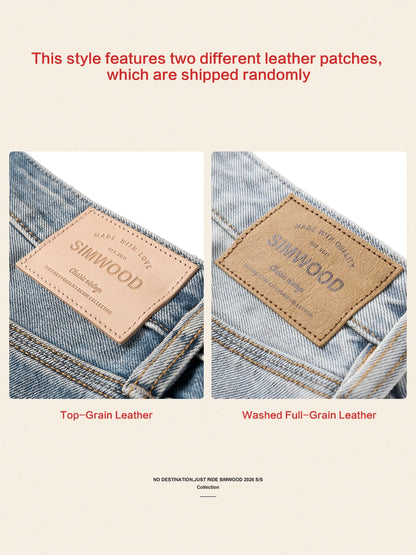 SIMWOOD 2026 Autumn New Loose Relax 13.5oz Heavyweight Washed Vintage Jeans Men Denim Pants Retro  Streetwear