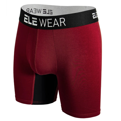 Men's Bamboo Boxer Briefs for Men - Long Sports Underwear, Moisture-Wicking