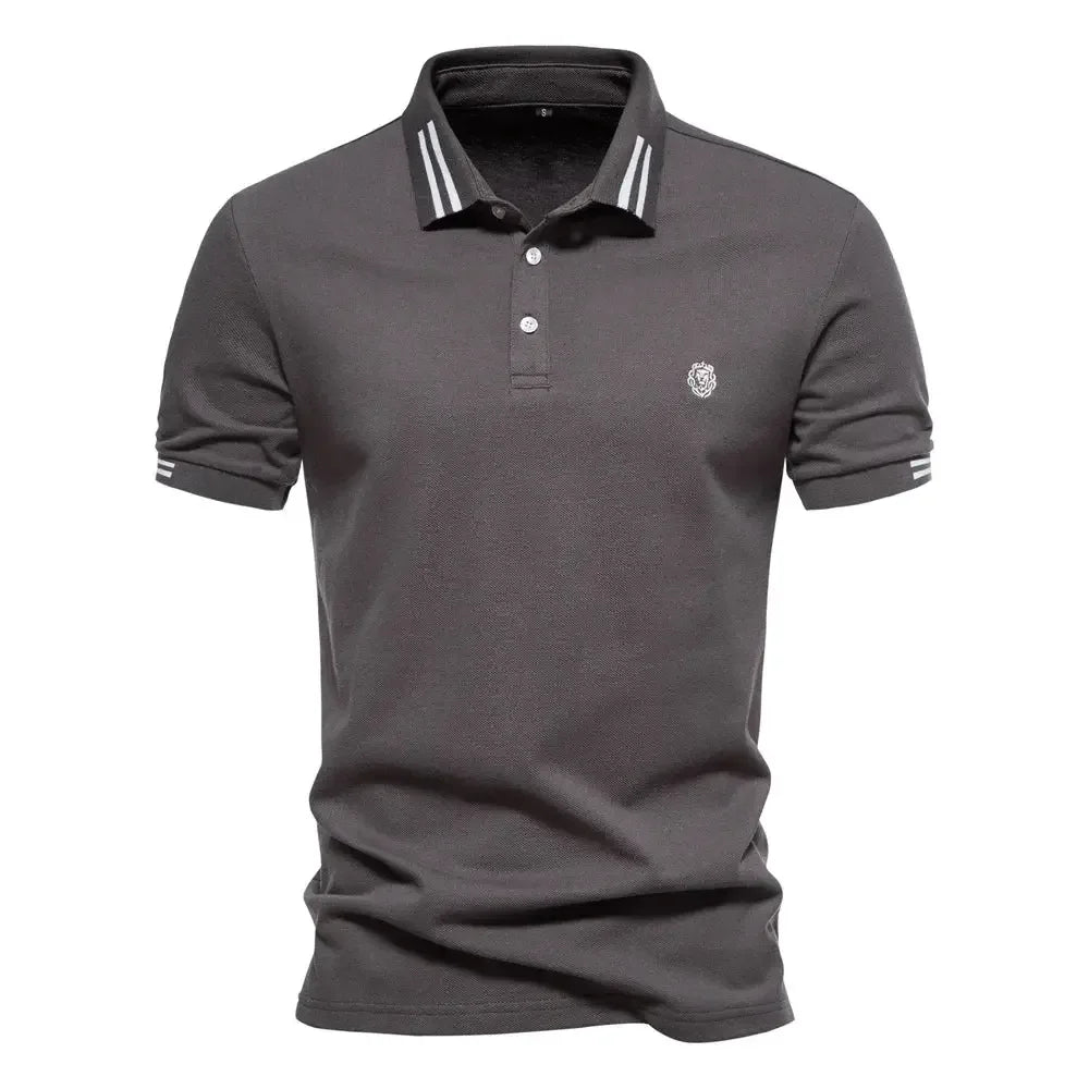 AIOPESON Men's 100% Cotton Polo Shirts - ShopHub