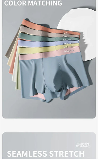 MiiOW Silky Soft Men’s Underwear - 3Pcs Cotton Antibacterial Boxer Shorts
