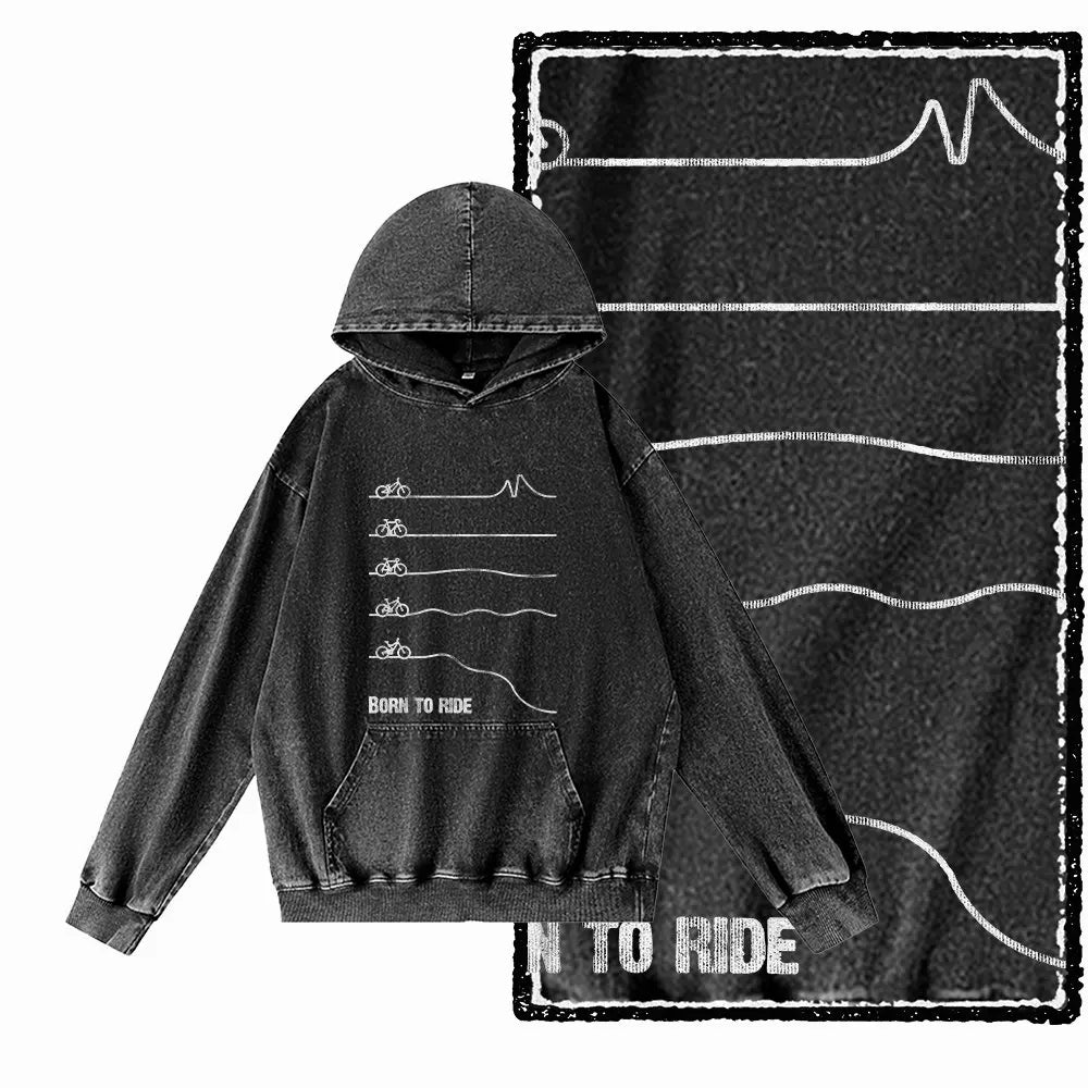 COOLMIND Vintage MTB Graphic Pullover | Washed Black
