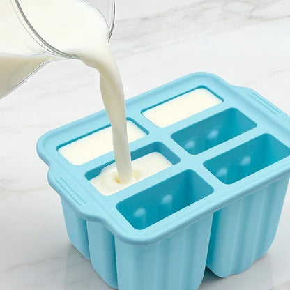 Silicone Popsicle Mold with Lid for Easy Ice Cream Making - Practical Kitchen Tool & Accessory
