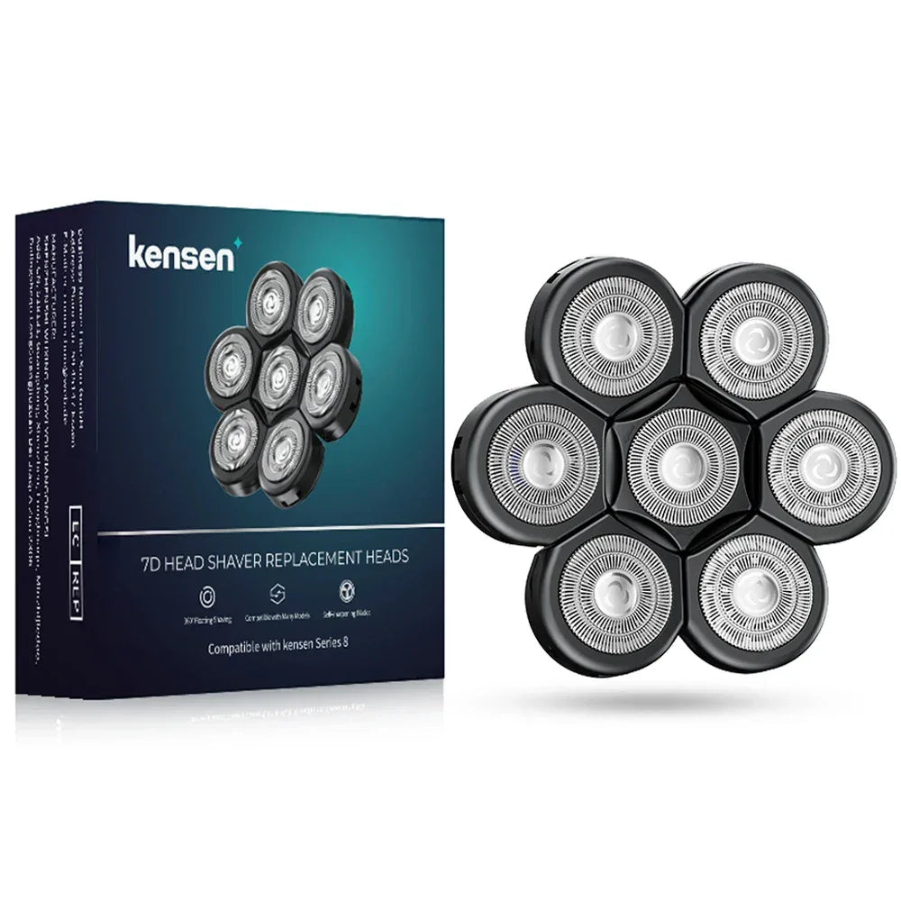 Kensen S8 7D 5 In 1 Electric Shaver Replacement Heads - ShopHub