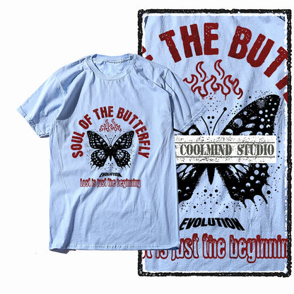 COOLMIND X0122 Free as a Butterfly Cotton Tee