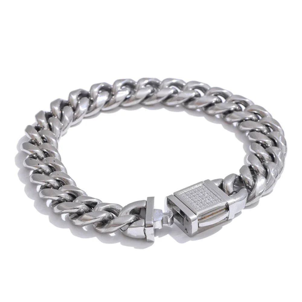 16 Cuban Chain Men's Bracelet Bangle - ShopHub