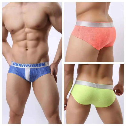BRAVE PERSON Mens Low-Rise Boxer Briefs Sexy Fashion Underwear
