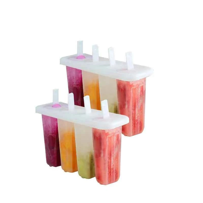 Popsicle Mold Set, DIY Reusable Maker for Yogurt Fruit Snacks, Healthy Homemade Treats for Party