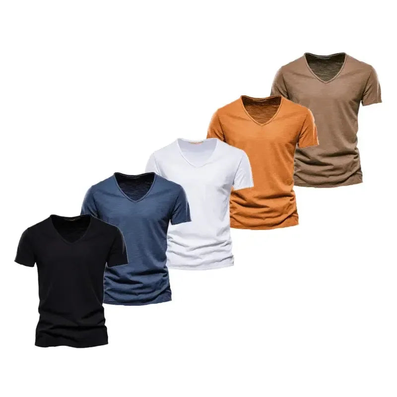AIOPESON 5 Pack 100% Cotton T-Shirts - ShopHub
