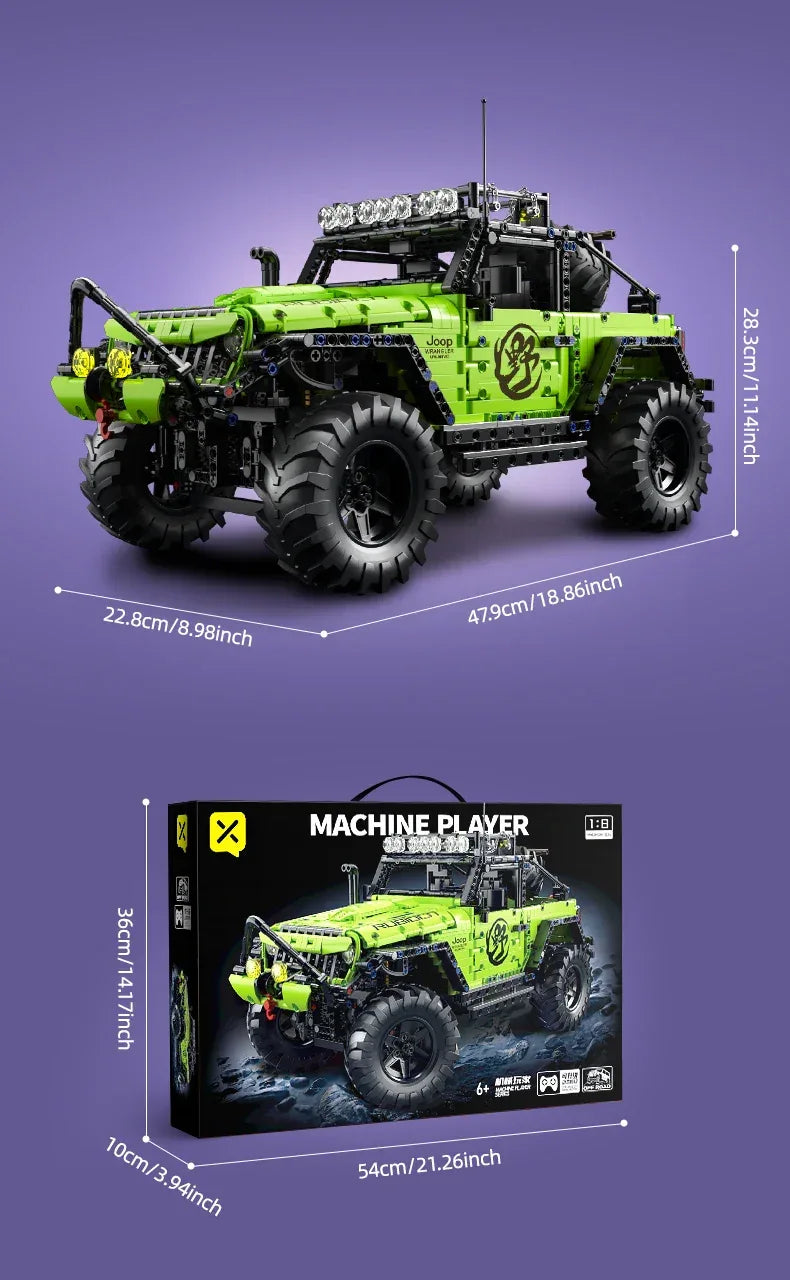 TOYLINX 1:8 Scale Heavy-Duty Off-Road Vehicle Building Blocks - ShopHub