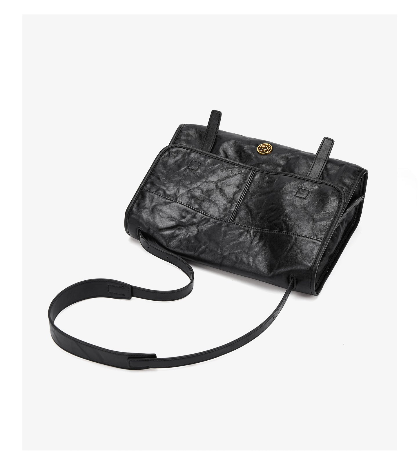 FOXER Wrinkled Genuine Leather Women's Crossbody Bag