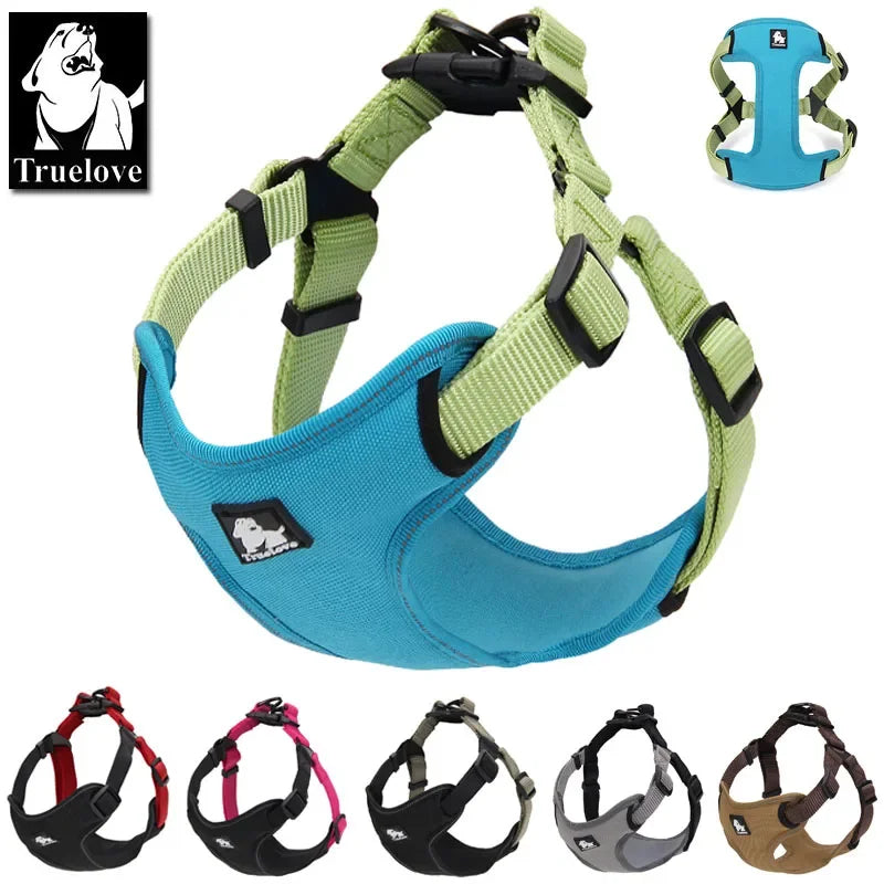 Truelove Padded Reflective Dog Harness Vest Pet Step in Harness Adjustable No Pulling Pet Harnesses for Small Medium Dog TLH5951