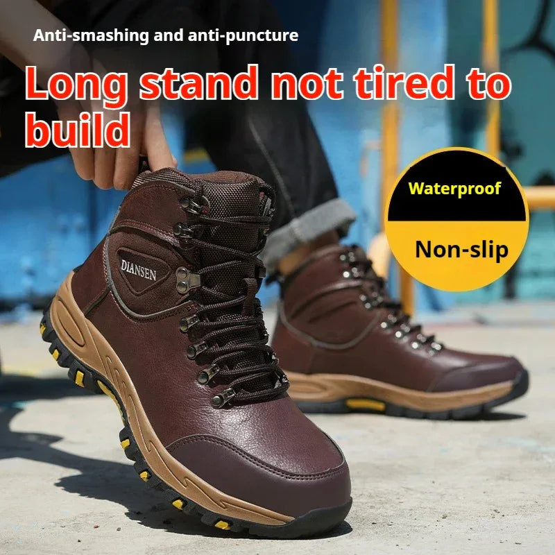 Men's Work Steel Toe Safety Boots - ShopHub