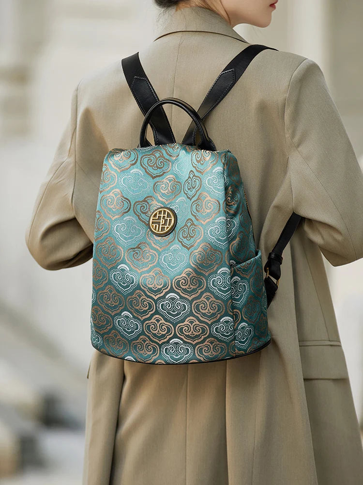 Limited New ZOOLER Handmade Cow Leather Backpack Women Fashion Bag Luxury Large Capacity Backpack Chinese Style #SC2050