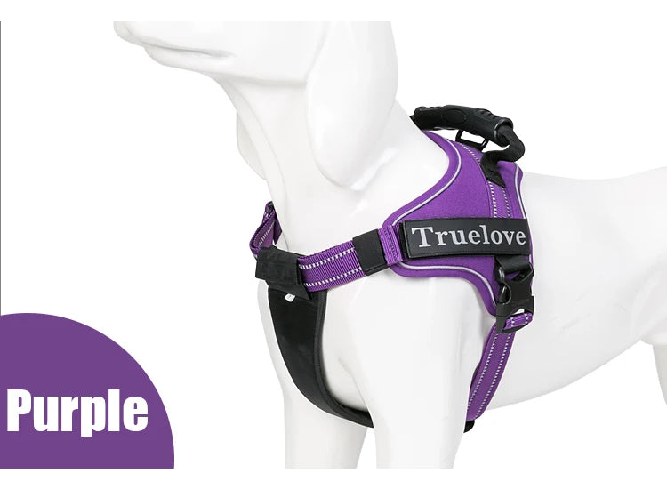Truelove Dog Harness No-Pull Reflective Stitching Ensure Two Ways Using Explosion-proof Outdoor Adventure Big Dog Puppy TLH5753