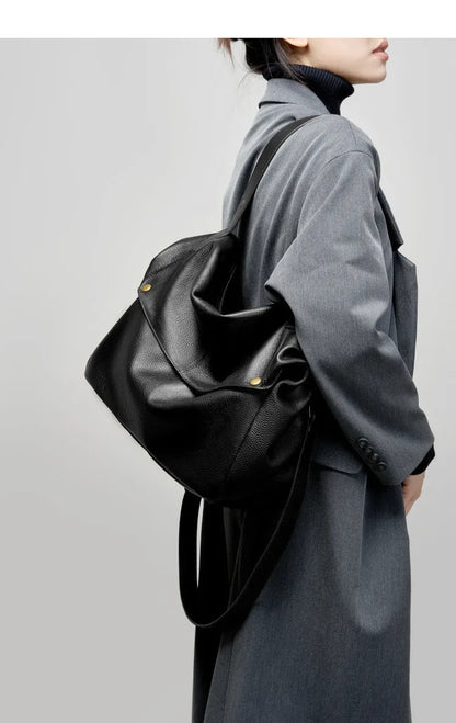 FOXER Genuine Leather Shoulder Bag for Women Large Capacity Handbag Female Casual Tote Bag Computer Bag Crossbody Purse as Gift