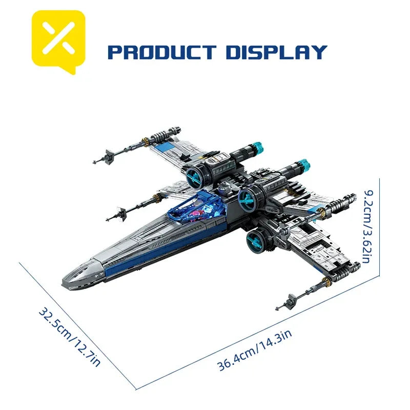 TOYLINX Space Fighter Jet DIY Model With 1271PCS - ShopHub
