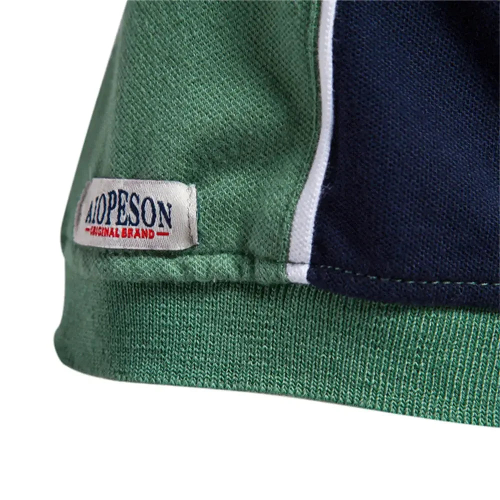 Summer Patchwork Polo Shirts - ShopHub