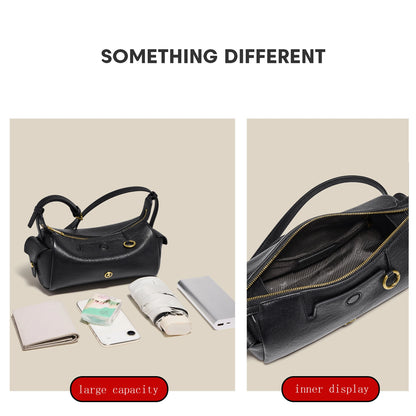FOXER 2026 New Spring Women's Shoulder Bag Genuine Leather Cylinder Crossbody Bag Lightweight & Durable Bag for Travel & Daily