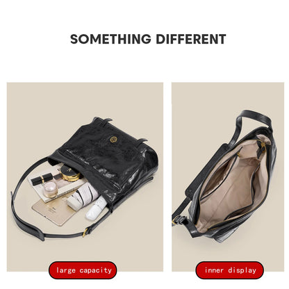 FOXER Genuine Leather Hobo Tote Bag