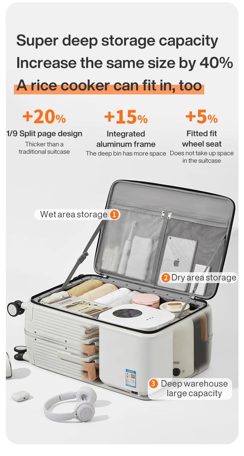 Mixi Aluminum Frame Rolling Luggage