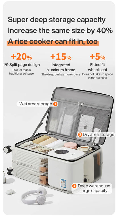 Mixi Aluminum Frame Rolling Luggage