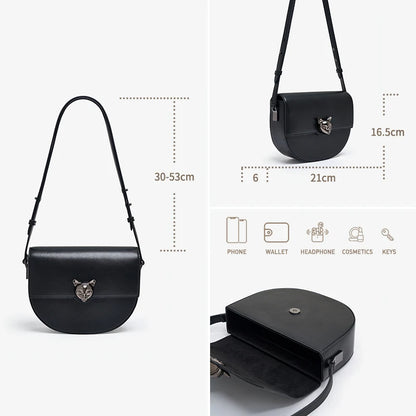 BAFELLI Genuine Leather Saddle Crossbody Bag